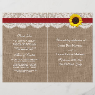 The Rustic Sunflower Wedding Collection - Red