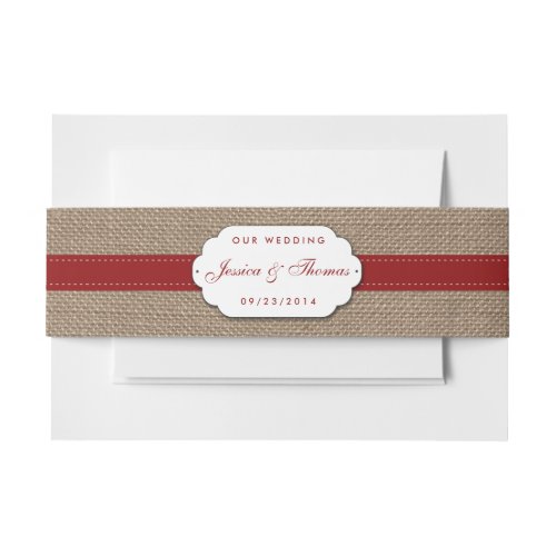 The Rustic Sunflower Wedding Collection _ Red Invitation Belly Band