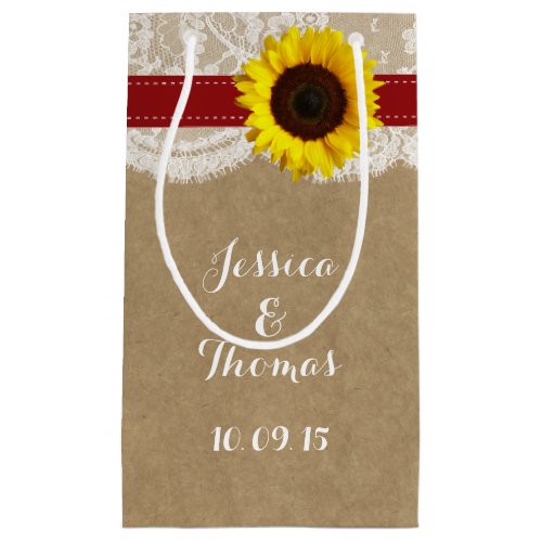 The Rustic Sunflower Wedding Collection _ Red Small Gift Bag