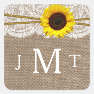 The Rustic Sunflower Wedding Collection Seals