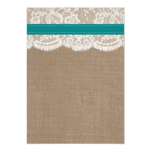 The Rustic Sunflower Wedding Collection - Teal Invitation