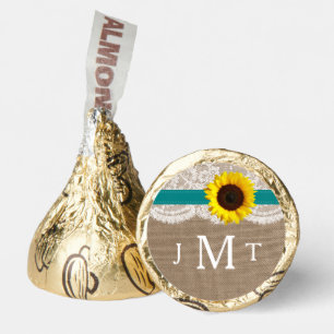 The Rustic Sunflower Wedding Collection - Teal Hershey®'s Kisses®