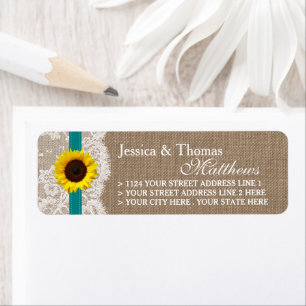The Rustic Sunflower Wedding Collection - Teal Label