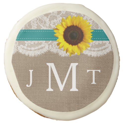 The Rustic Sunflower Wedding Collection _ Teal Sugar Cookie