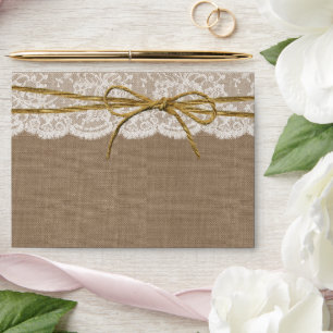 The Rustic Twine Bow Wedding Collection Envelope