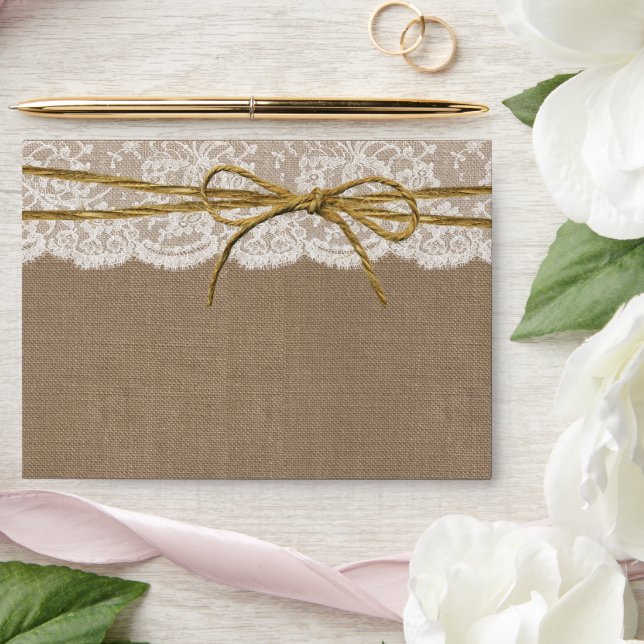 The Rustic Twine Bow Wedding Collection Envelope (Wedding)