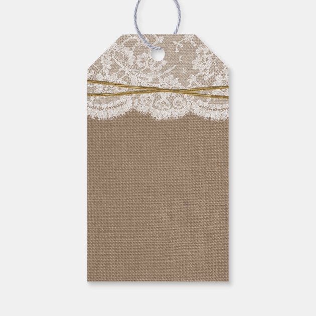 The Rustic Twine Bow Wedding Collection Gift Tags