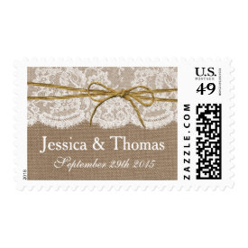 The Rustic Twine Bow Wedding Collection - Postage