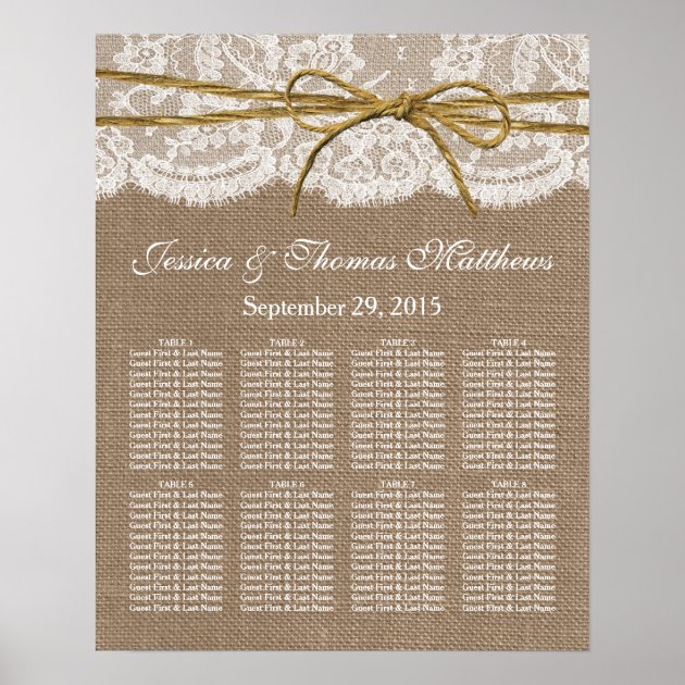 The Rustic Twine Bow Wedding Collection Poster