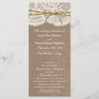The Rustic Twine Bow Wedding Collection - Programs