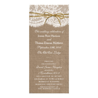 The Rustic Twine Bow Wedding Collection - Programs