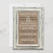 The Rustic White Frame & Burlap Wedding Collection Invitation (Front)