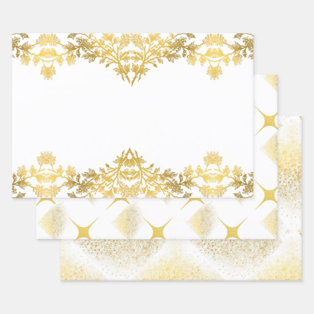 The Rustic White Gold Collection - Wrapping Paper (Set)