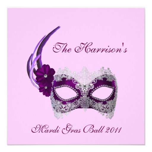 Mardi Gras Ball Invitations 2