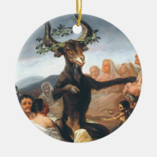 The Sabbath Of Witches Francisco Goya Ceramic Ornament