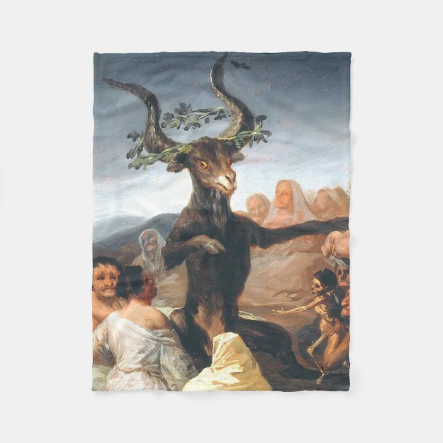 The Sabbath Of Witches Francisco Goya Fleece Blanket (Front)