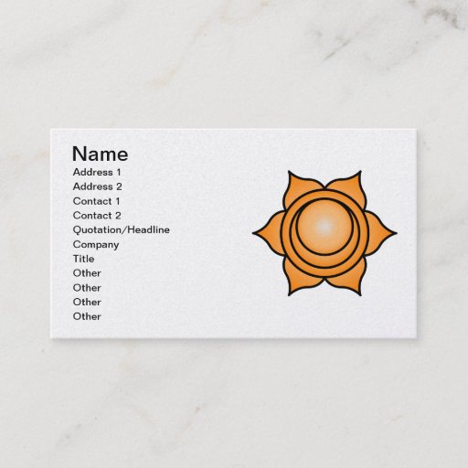 Customizable The Sacral Chakra Business Card Templates