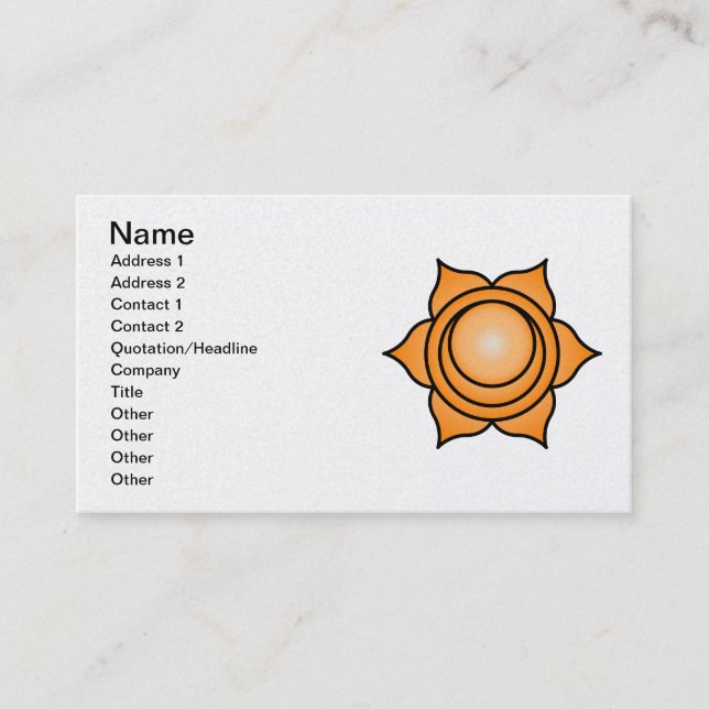 The Sacral Chakra Business Card (Front)