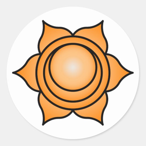 The Sacral Chakra Classic Round Sticker