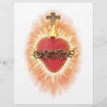 The Sacred Heart Letterhead<br><div class="desc">This design is the perfect way to show your child how much you love them! The Sacred Heart of Jesus is a beautiful image that will fill their hearts with love.</div>