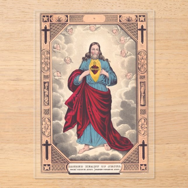 The Sacred Heart of Jesus Acrylic Invitations (Front)