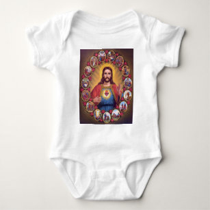 The Sacred Heart Of Jesus Baby Bodysuit