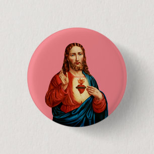 The Sacred Heart of Jesus Button