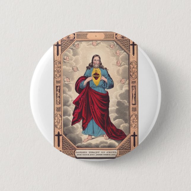 The Sacred Heart of Jesus Button (Front)