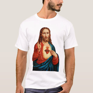 The Sacred Heart Of Jesus Fine Art Portrait T-Shirt