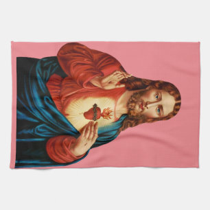 The Sacred Heart of Jesus Kitchen Towel