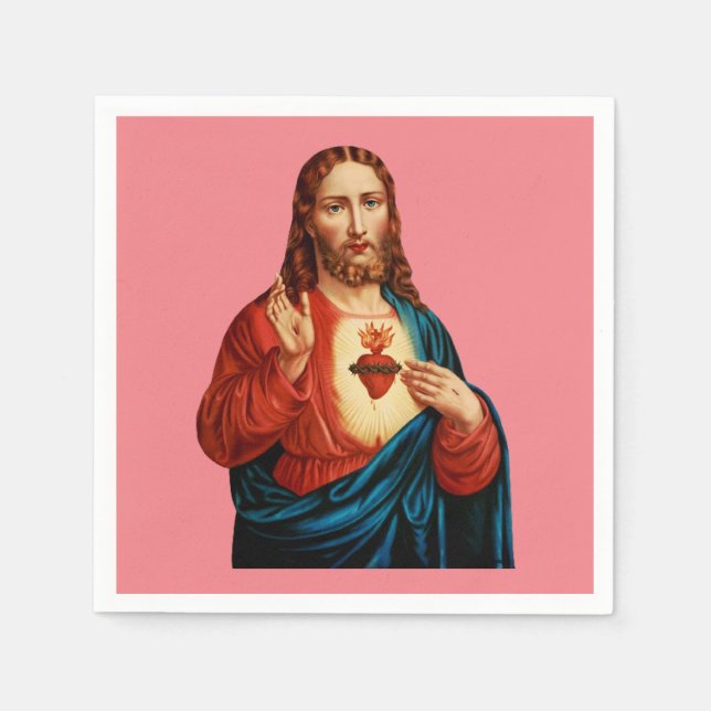 The Sacred Heart of Jesus Napkins (Front)