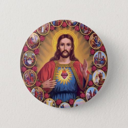 The Sacred Heart Of Jesus Pinback Button