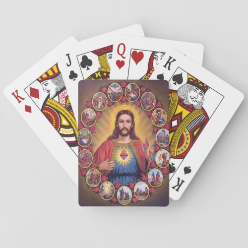The Sacred Heart Of Jesus Playing Cards