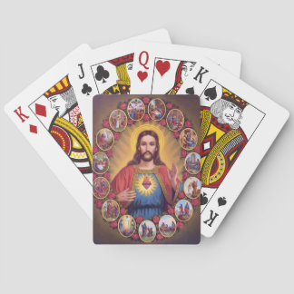 The Sacred Heart Of Jesus Poker Cards