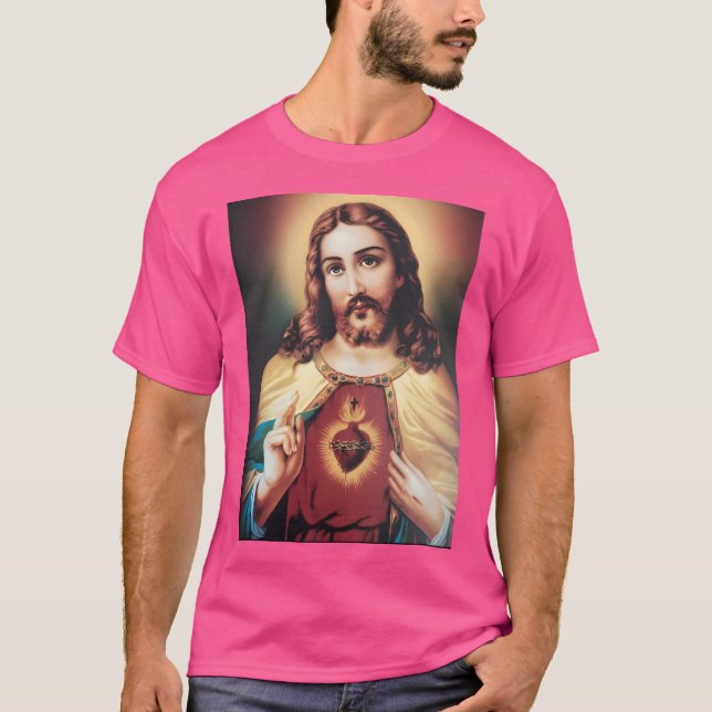 The Sacred Heart Of Jesus T-Shirt (Front)
