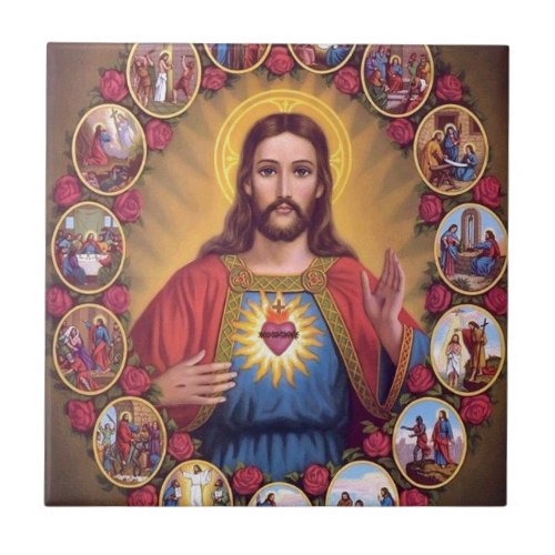 The Sacred Heart Of Jesus Tile