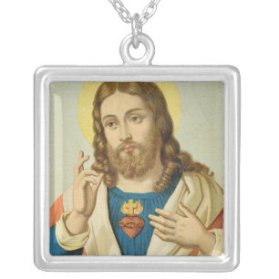 The Sacred Heart Silver Plated Necklace