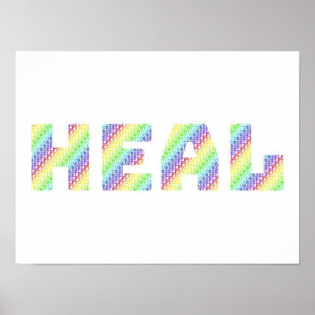 The Sacred Permission: Allow Yourself to HEAL Rain Poster (Front)