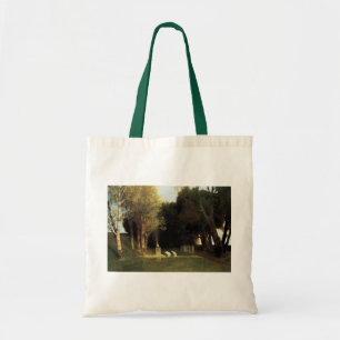 The Sacred Wood by Arnold Bocklin, Vintage Art Tote Bag