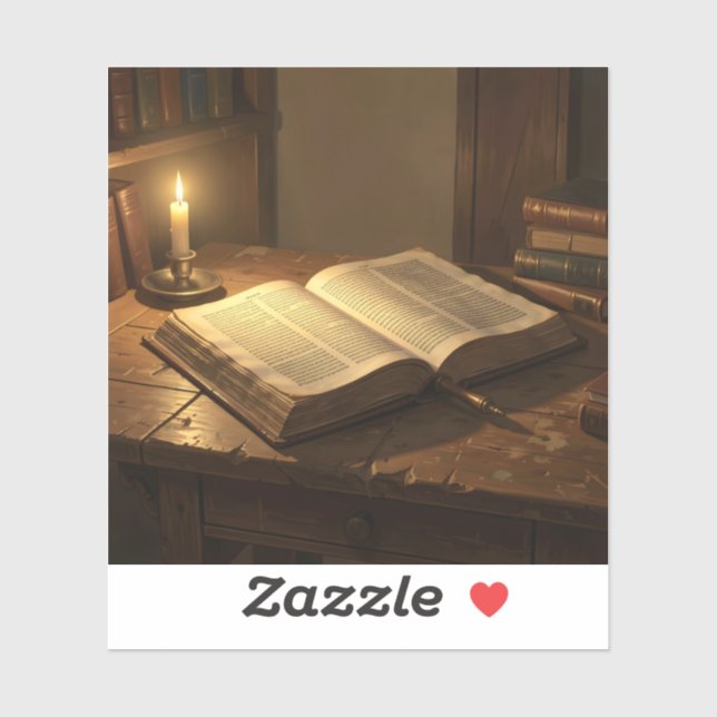The Sacred Word – Holy Scripture Art Square Vinyl  Sticker (Sheet)