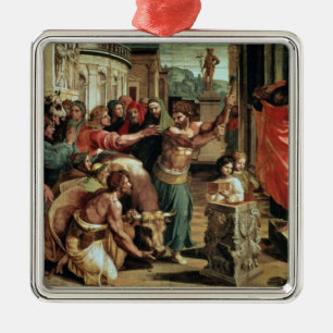 The Sacrifice at Lystra (cartoon for the Sistine C Metal Ornament