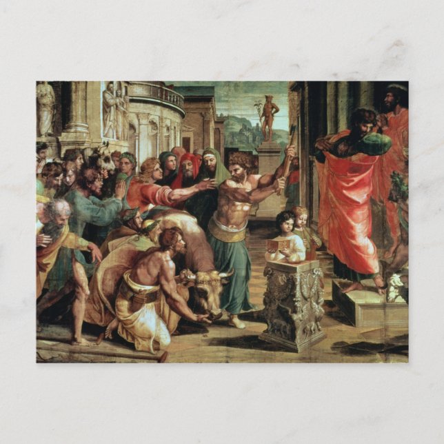 The Sacrifice at Lystra (cartoon for the Sistine C Postcard (Front)