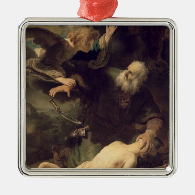 The Sacrifice of Abraham, 1635 Metal Ornament (Front)