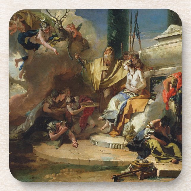 The Sacrifice of Iphigenia Beverage Coaster (Front)