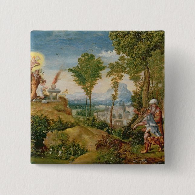 The Sacrifice of Isaac Pinback Button (Front)