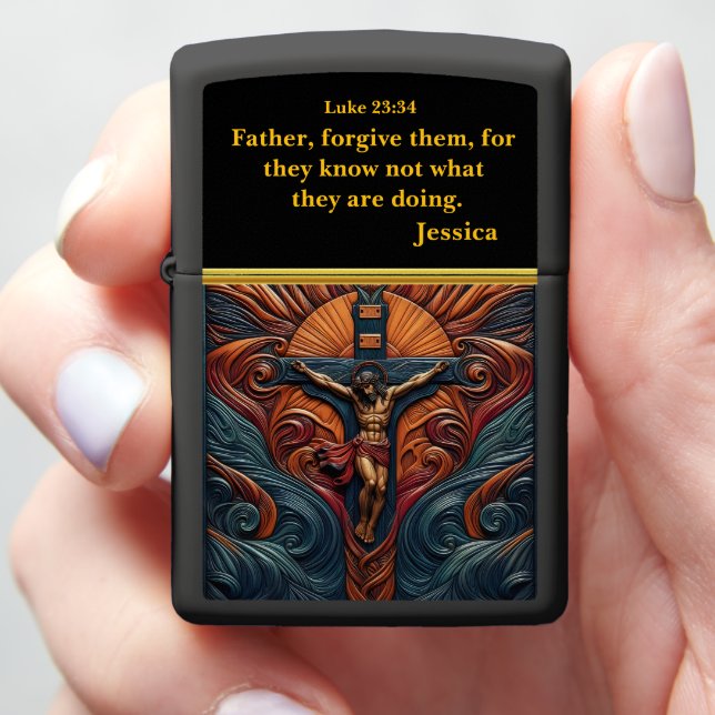 The Sacrifice of Jesus Christ Zippo Lighter (In Hand)