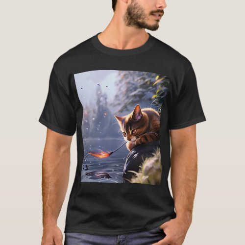The Sad and Cute German Rex Kitten T_Shirt