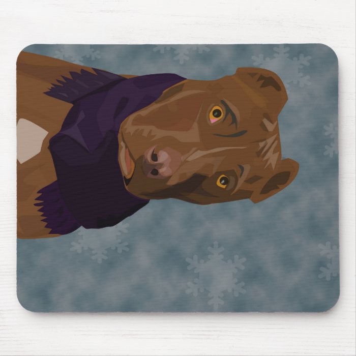 The sad pit bull mousepads