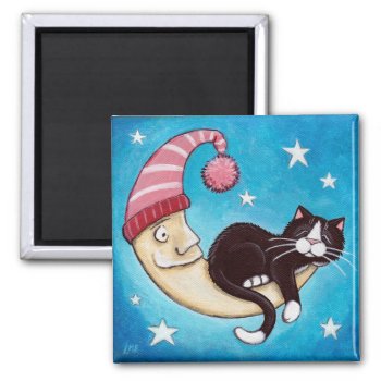 The Safest Place For A Cat Nap Magnet by LisaMarieArt at Zazzle