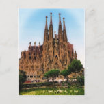 The Sagrada Familia, Barcelona, Spain (painted) Postcard at Zazzle